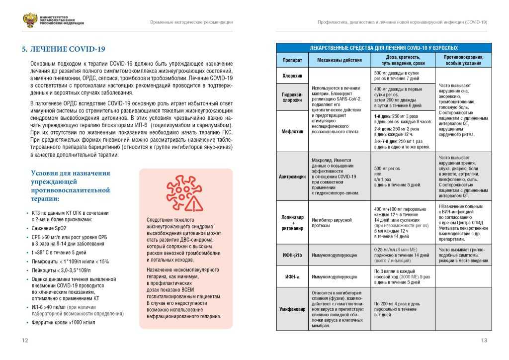 Временные методические рекомендации по коронавирусу —  10 версия