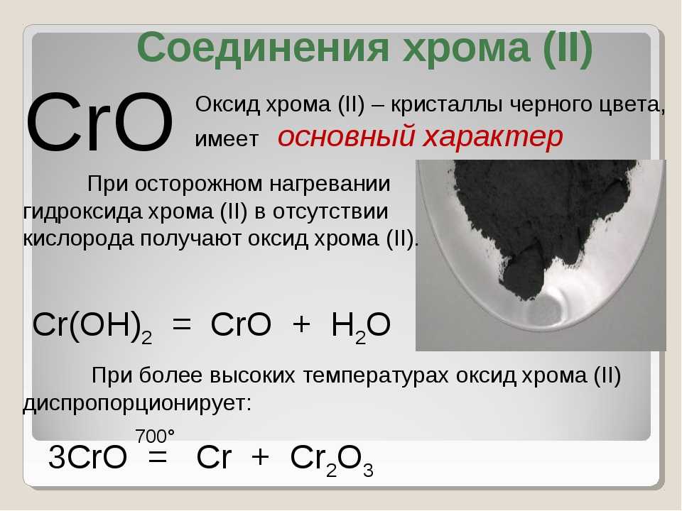 Оксид хрома vi формула