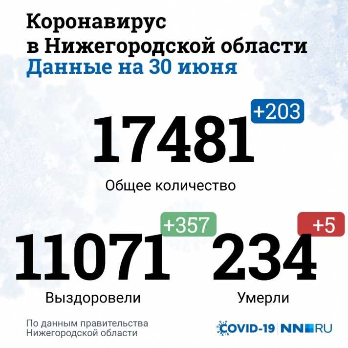 Коронавирус в нижегородской области на 7 октября 2020 года — коронавирус